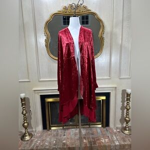 Torrid Red Velvet Jacket